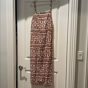 Zara Brown and White Maxi Dress